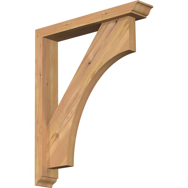 Ekena Millwork Westlake Traditional Smooth Bracket w/ Offset Brace, Western Red Cedar, 3 1/2"W x 20"D x 24"H BKT0402X20X24WTL01SWR - main